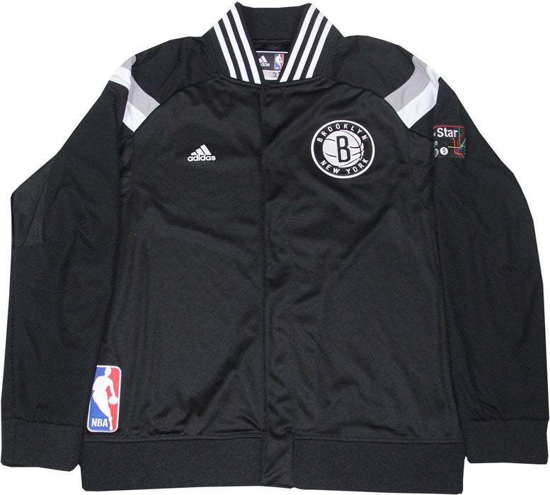 Brandon Davies Jacket - Brooklyn Nets 2014-2015 Season Game Used #20 Black and White Home Warmup Jackets w/ 2015 All-Star Patch (XL)