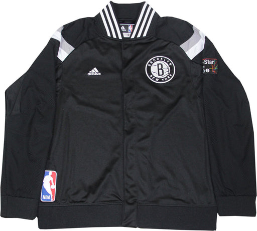 Markel Brown Jacket - Brooklyn Nets 2014-2015 Season Game Used #22 Black and White Home Warmup Jackets w/ 2015 All-Star Patch (L)