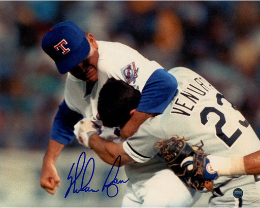 Nolan Ryan Signed Ventura Fight Horizontal 8x10 Photo