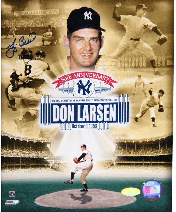 Yogi Berra Signed Don Larsen 50th Anniversary Collage 8x10 Photo