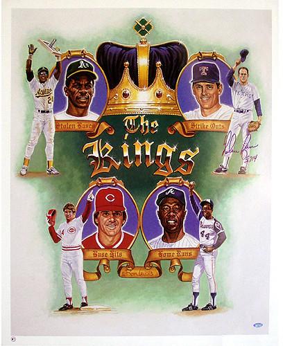 Nolan Ryan Kings of Baseball Poster with 5714 Insc.