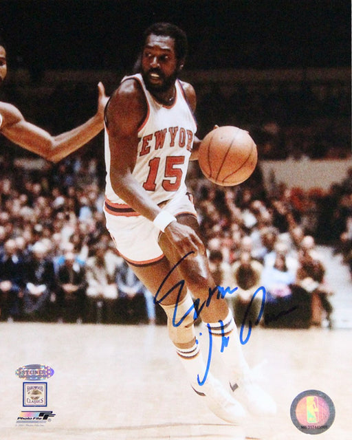 Earl Monroe Home Dribble Vertical 8x10 Photo “The Pearl“ Insc