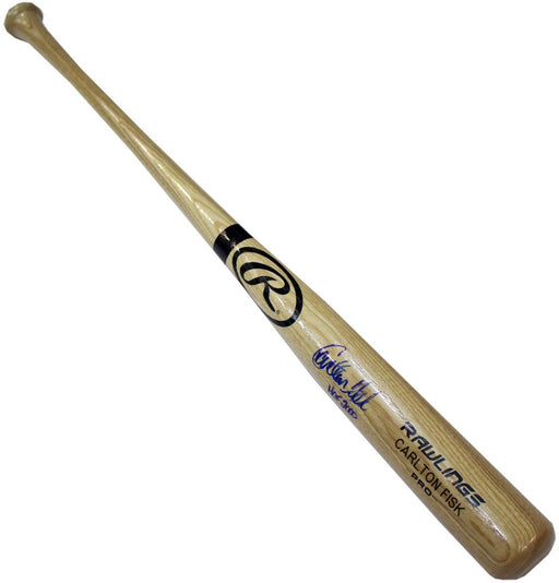 Carlton Fisk Signed and Engraved Bat w/ HOF Insc