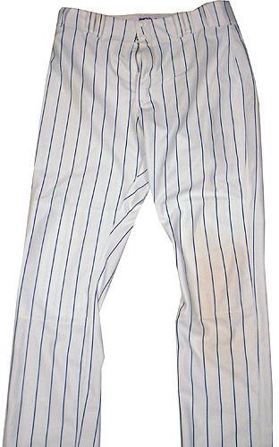 Koyie Hill Pants - Chicago Cubs 2011 Game Worn #55 Spring Training Pinstripe Pants (35.5-46  36) (Tagged '10)