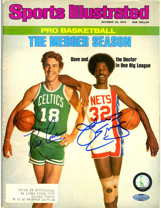 Dave Cowens/Julius Erving Dual Signed 10/25/76  Sports Illustrated Magazine