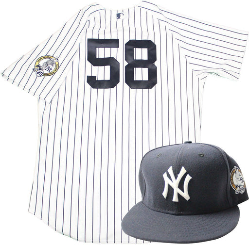 Larry Rothschild Uniform - NY Yankees 2015 Game Used #58 Jersey and Hat w/ Posada Retirement Patch (8/22/2015)