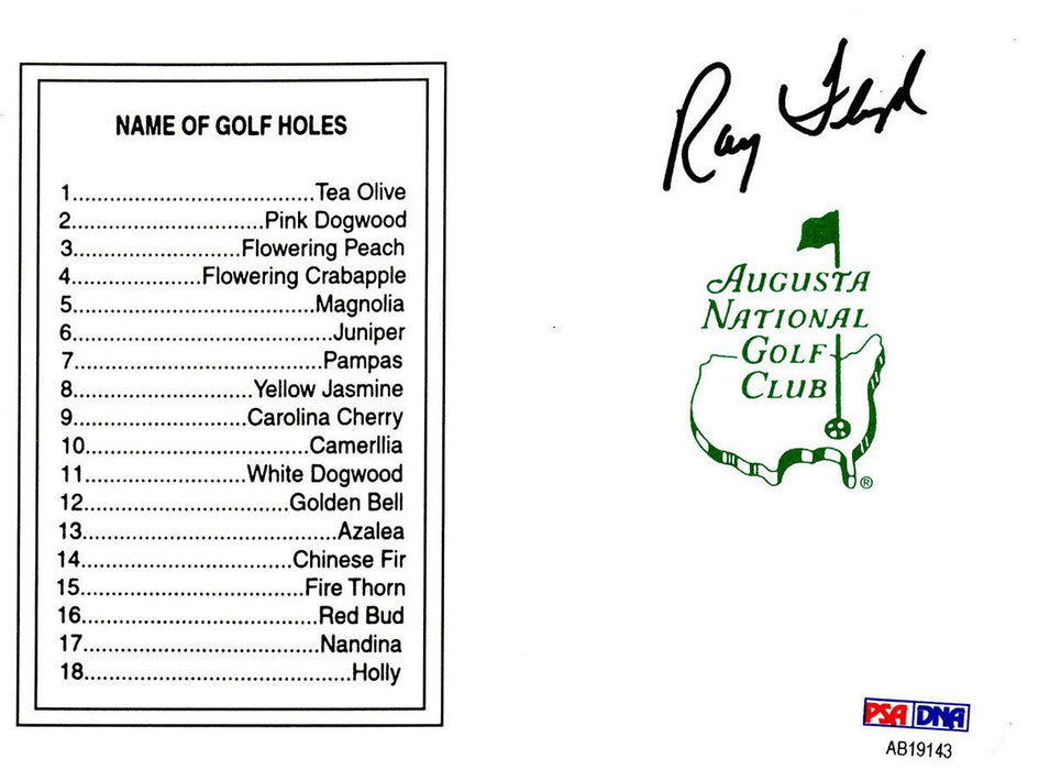 Bob Goalby Signed Augusta National Masters Scorecard (PSA/DNA)