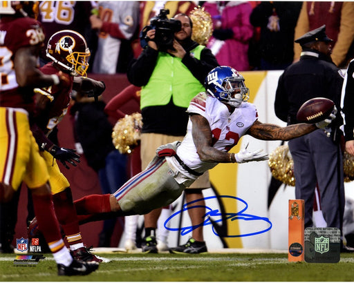 Odell Beckham Jr Signed Diving TD Catch vs Redskins 8x10 Photo