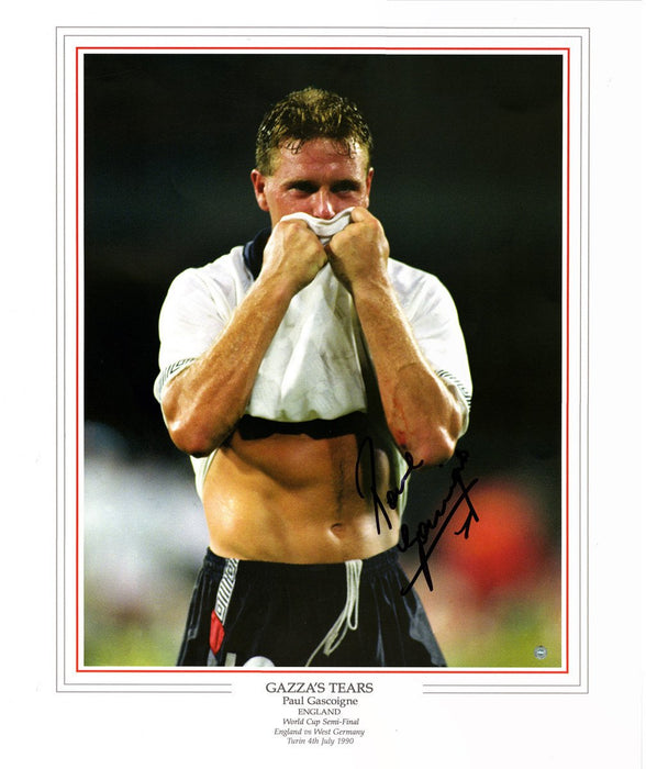 Paul Gascoigne Englands Team 20x24 Photo " Gazza's Tears" Italia 1990 W.C. Semi-Final" (Icons Authenticated & Third Party Hologram)