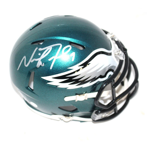 Nick Foles Signed Philadelphia Eagles Super Bowl 52 Champions Riddell Speed Mini Helmet (Fanatics/SSM)