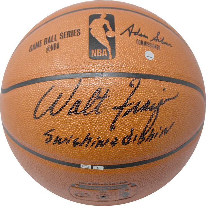 Walt Frazier Signed I/O NBA Basketball w/ “Swishin + Dishin” insc