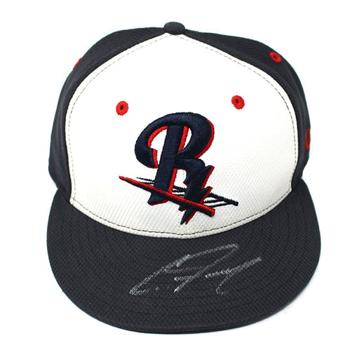 Clint Frazier Signed 2017 Scranton/Wilkes-Barre RailRiders Game Used #5 Alternate Red/White/Blue Hat (SWB RailRiders LOA)