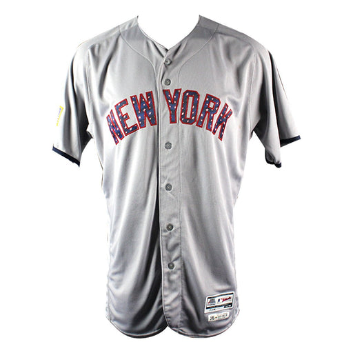 Clint Frazier Signed New York Yankees Game Used #30 Stars and Stripes Grey Jersey (7/2/2017)(JB714722)