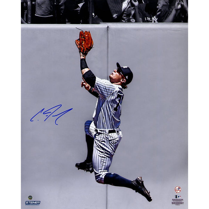 Clint Frazier Signed 'Catch at the Wall' 16x20 Photo