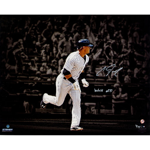 Clint Frazier Signed '1st Career Walk Off' 16x20 Metallic Photo w/ "Walk Off" Insc (L/E 77)