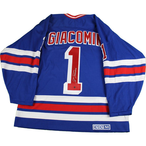 Eddie Giacomin Signed New York Rangers Blue Jersey