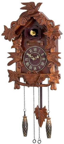 Kassel Cuckoo Clock with Birds and Floral Design