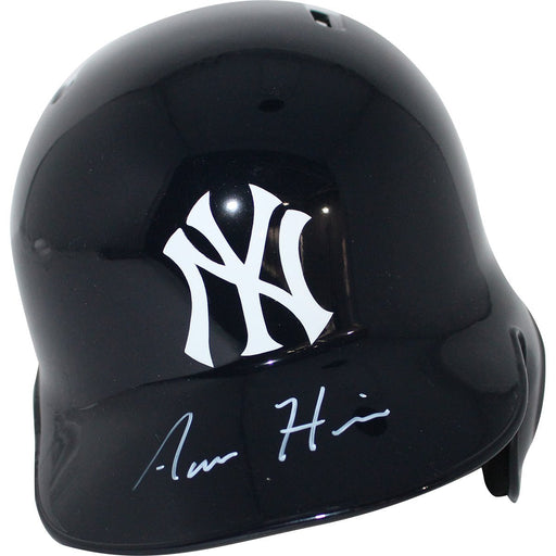 Aaron Hicks Signed New York Yankees Batting Helmet with Left Ear Flap