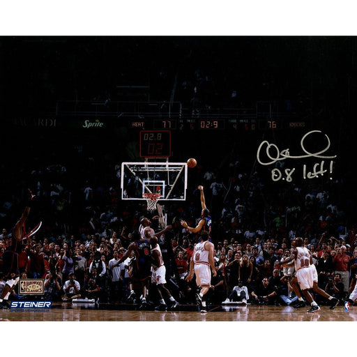 Allan Houston Signed Knicks Game Winning Shot 8x10 Photo w/ 08 Left Insc L/E of 20