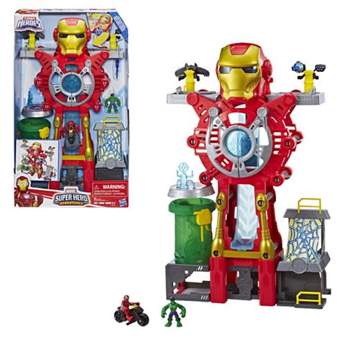 Marvel Super Hero Adventures Iron Man Headquarters Playset  