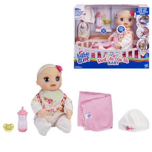 Baby Alive Real As Can Be Baby Doll  - Blonde Sculpted Hair 