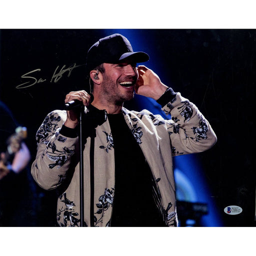 Sam Hunt Signed Horizontal Holding Microphone 11x14 Photo Beckett