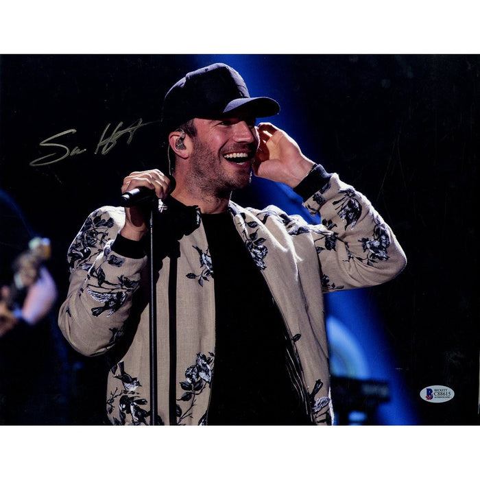 Sam Hunt Signed Horizontal Holding Microphone 11x14 Photo Beckett