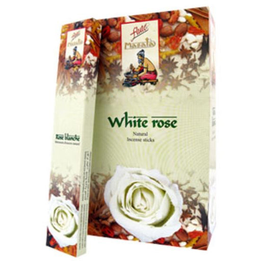 Flute Brand Rectangle Incense- White Rose Masala