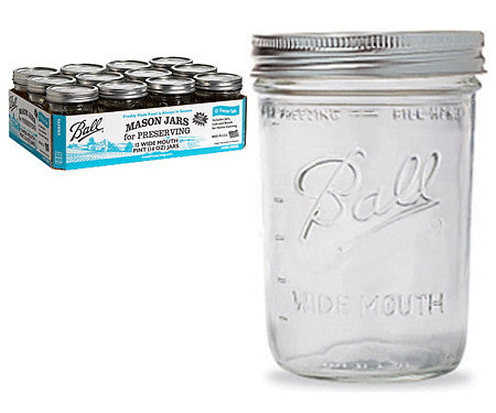 Storage Supplies: 16oz Wide Mouth Jar with Lid