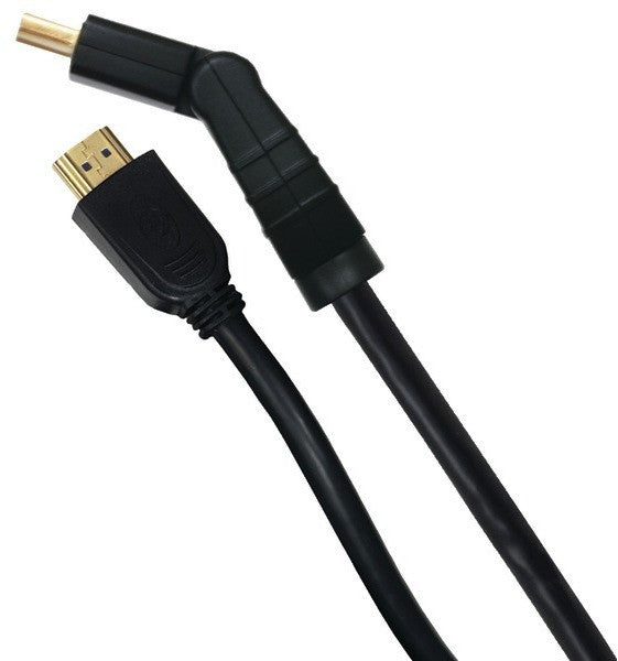 GE - High-Speed HDMI(R) Cable with Ethernet & Swivel Connector (12 ft)