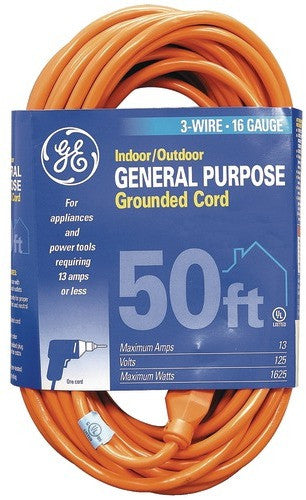 GE - 1-Outlet Indoor/Outdoor Extension Cord (50ft)