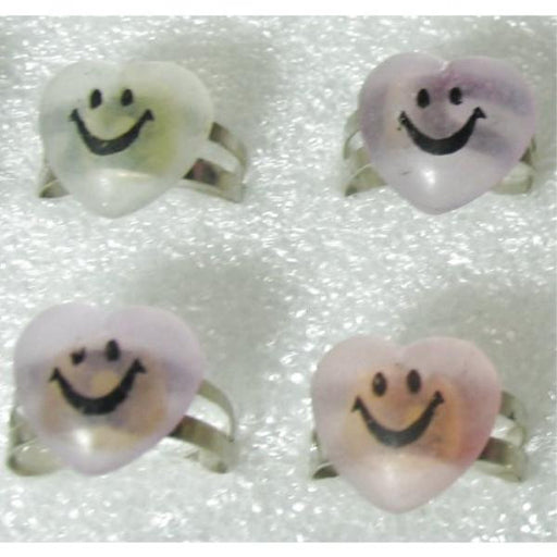 Frosted Smile Face Rings