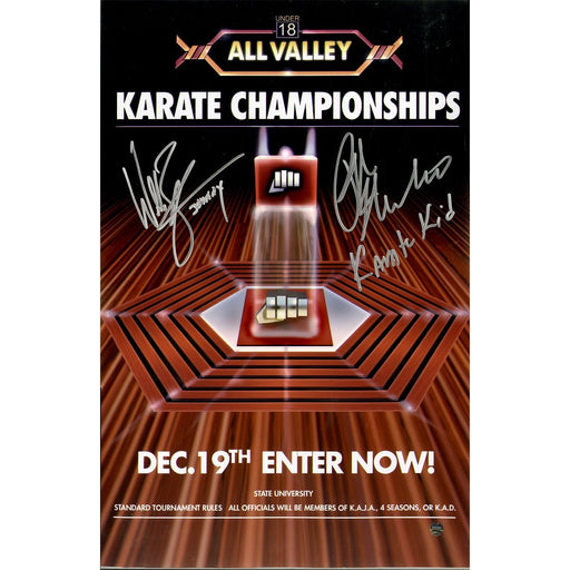 Ralph Macchio/Billy Zabka Dual Signed The Karate Kid- Tournament Bracket 11x17 Photo