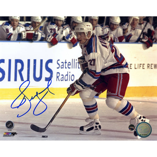 Alexei  Kovalev Signed Skating with Puck 8x10 Photo