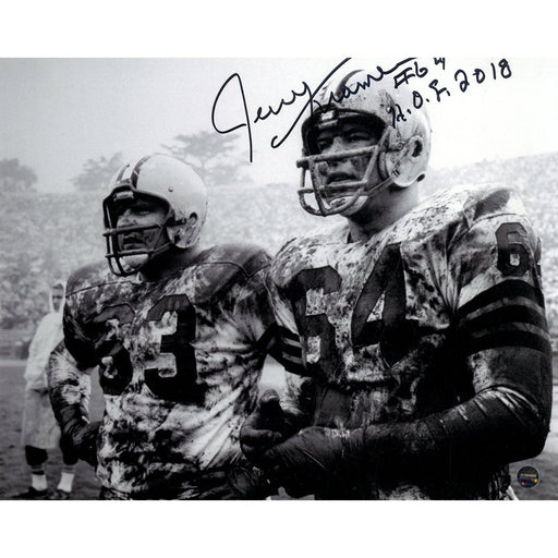 Jerry Kramer Signed with Fuzzy Thurston Green Bay Packers b/w 8x10 Photo w/ "HOF 2018" Insc