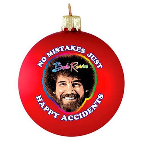 Bob Ross Red 80mm Glass Ball Ornament                       