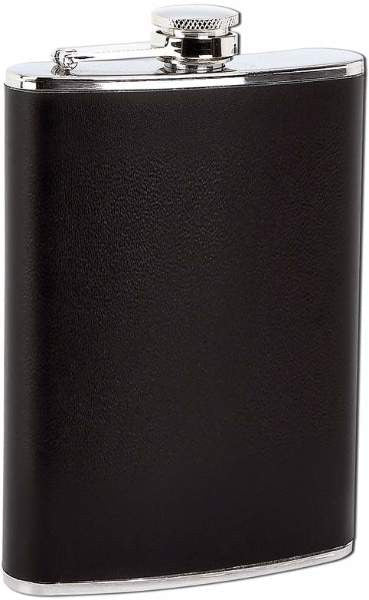 Maxam 8 oz S/S Flask w/ Black Wrap