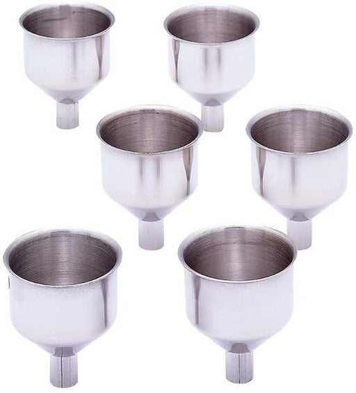 Maxam 6pc Large S/S Flask Funnel Set