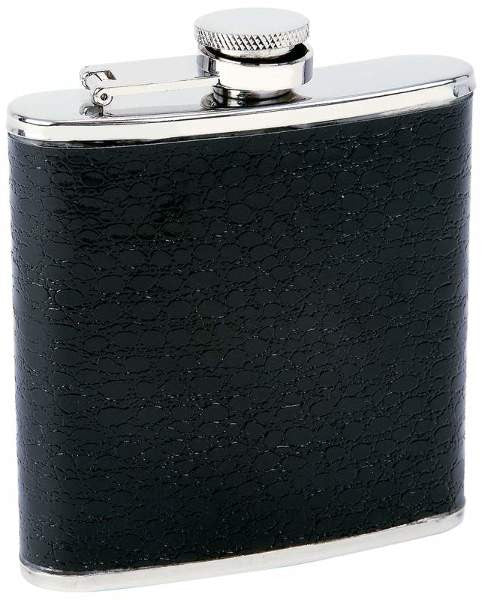 Maxam 6 oz S/S Flask with Black Wrap