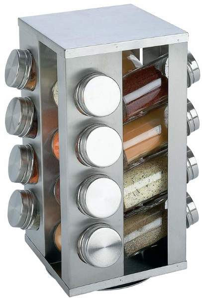 Chef Secret 16 Jar S/S Rotating Spice Rack