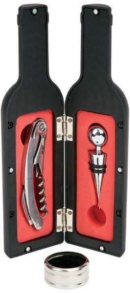 Wyndham House 4pc Wine Set in Bottle Shaped Case