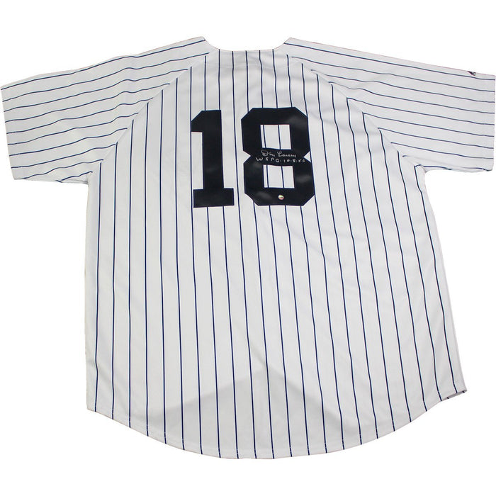 Don Larsen Signed Replica Home Pinstripe Jersey w/ "WS PG 10-8-56" Insc.