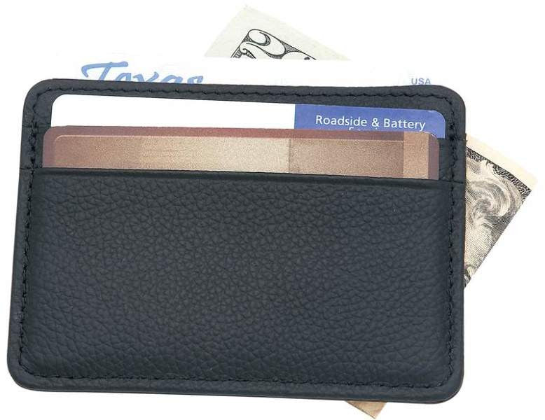 Men 's Solid Genuine Leather Front Pocket Wallet