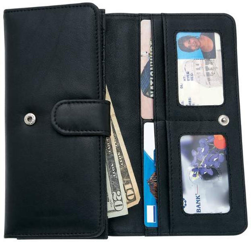 Ladies ' Solid Genuine Leather Wallet