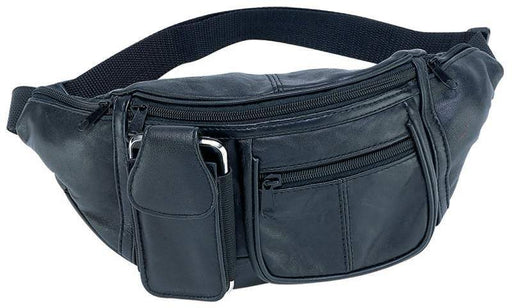 Genuine Lambskin Leather 6 Pocket Waist Bag