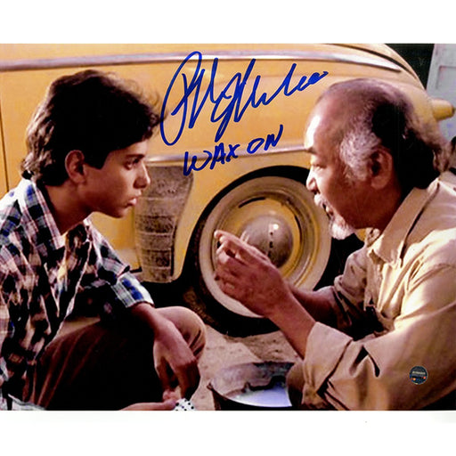 Ralph Macchio Signed The Karate Kid- Wax On 8x10 Photo w/ "Wax On" Insc