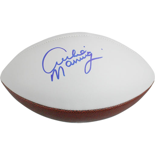 Archie Manning Signed Ole Miss Rebels White Panel Football