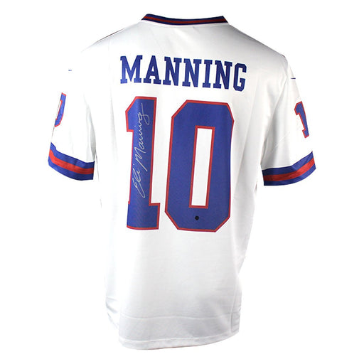 Eli Manning Signed New York Giants White Color Rush Replica Jersey