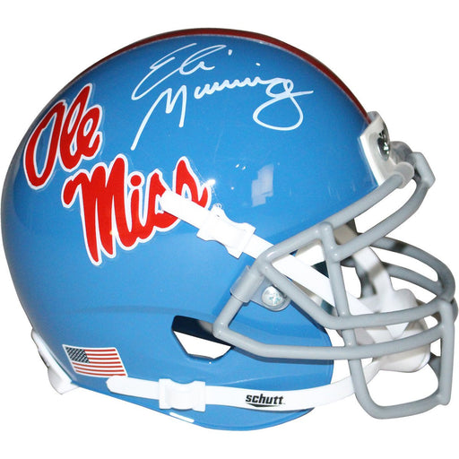 Eli Manning Signed Ole Miss Powder Blue Replica Mini helmet