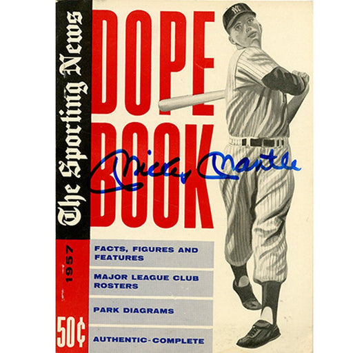 Mickey Mantle Signed 1957 The Sporting News Dope Book JSA